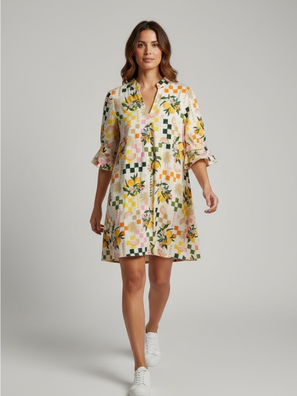 SHEIN fun and flirty citrus dress